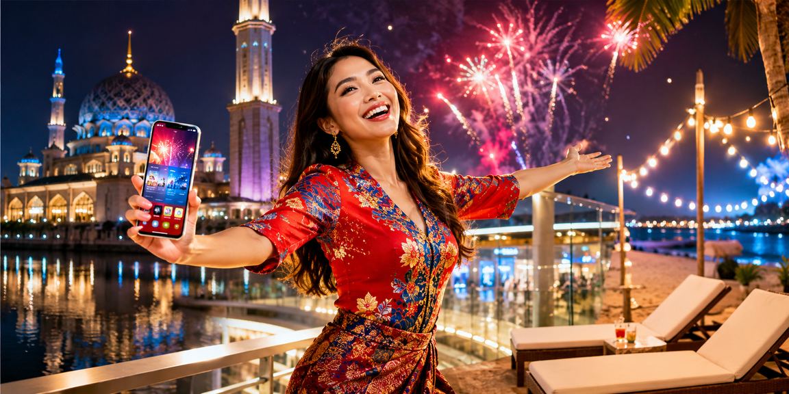 Pengguna mengakses aplikasi kasino 1918 di Putrajaya Malaysia